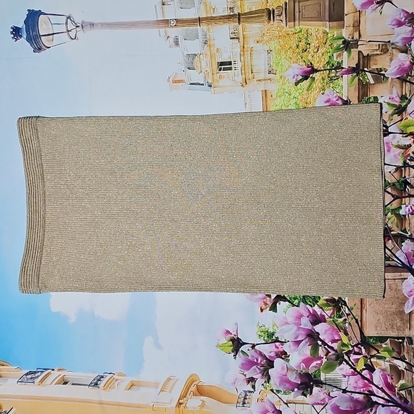 Michael Kors Glittery Elegant Gold Skirt Size Small - Picture 5 of 5